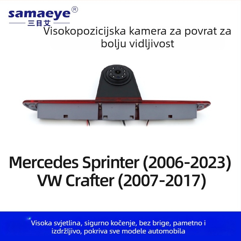 RV kamera za vožnju unatrag s fisheye širokim kutem, 1080p HD noćni prikaz, CCD senzor, 12V napajanje, 170° podesiv kut gledanja
