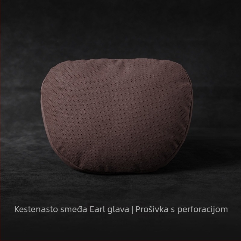 Automobilska potpora za glavu s lumbalnom potporom i jastučićem za vrat, Jednostavan stil (Marka: Evans; Vanjski materijal: nubuk; Punilo: biološki velur; Stil: jednostavan; Sezone: pogodno za sve sezone)