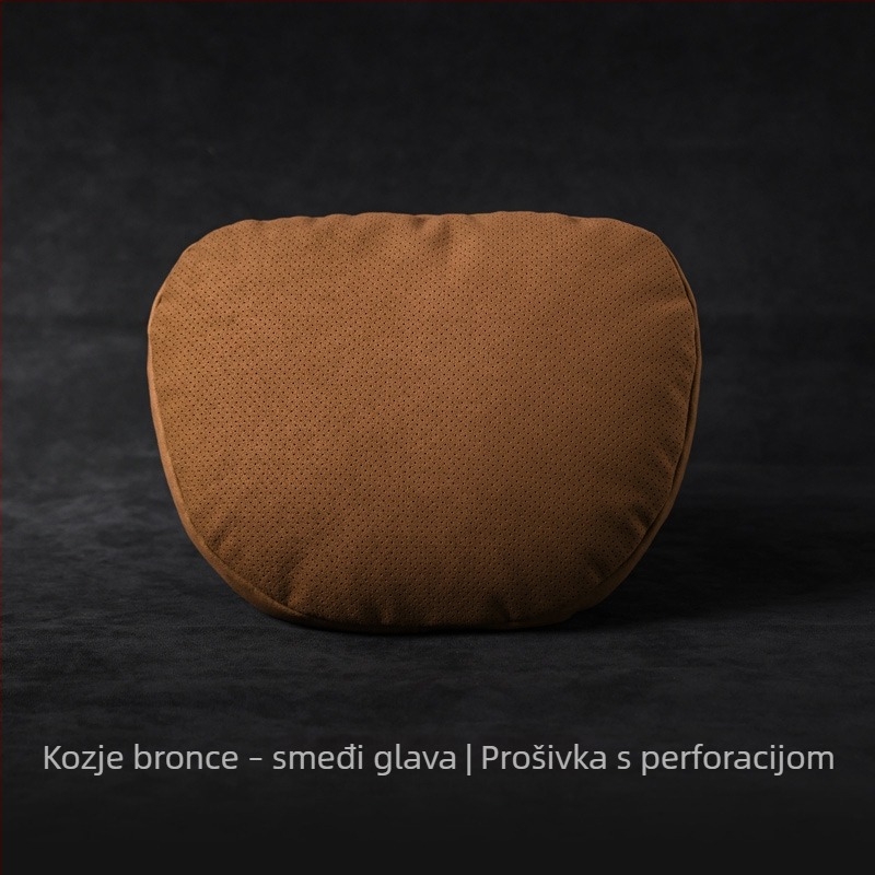 Automobilska potpora za glavu s lumbalnom potporom i jastučićem za vrat, Jednostavan stil (Marka: Evans; Vanjski materijal: nubuk; Punilo: biološki velur; Stil: jednostavan; Sezone: pogodno za sve sezone)