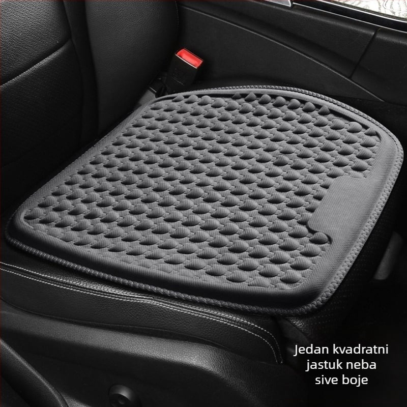 Auto jastuk za sjedalo s prozračnom gel-mrežom, hlađenjem gelom u ćelijama i podrškom za donji dio leđa
