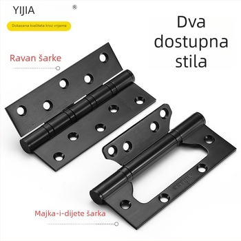 Pant vrata od 201 nehrđajućeg čelika, ravni, bez utora, za drvena vrata