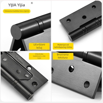 Pant vrata od 201 nehrđajućeg čelika, ravni, bez utora, za drvena vrata