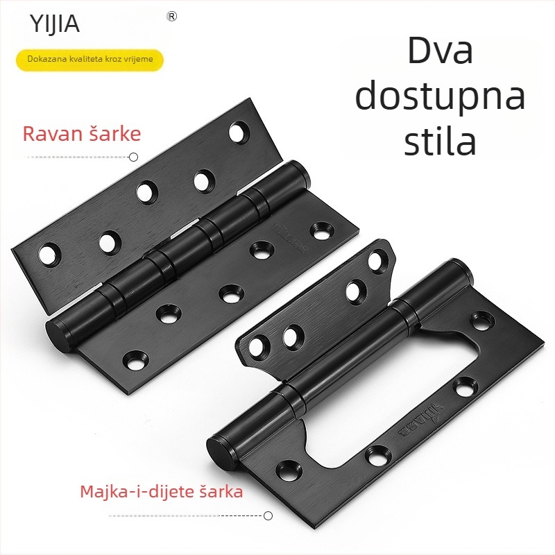 Pant vrata od 201 nehrđajućeg čelika, ravni, bez utora, za drvena vrata