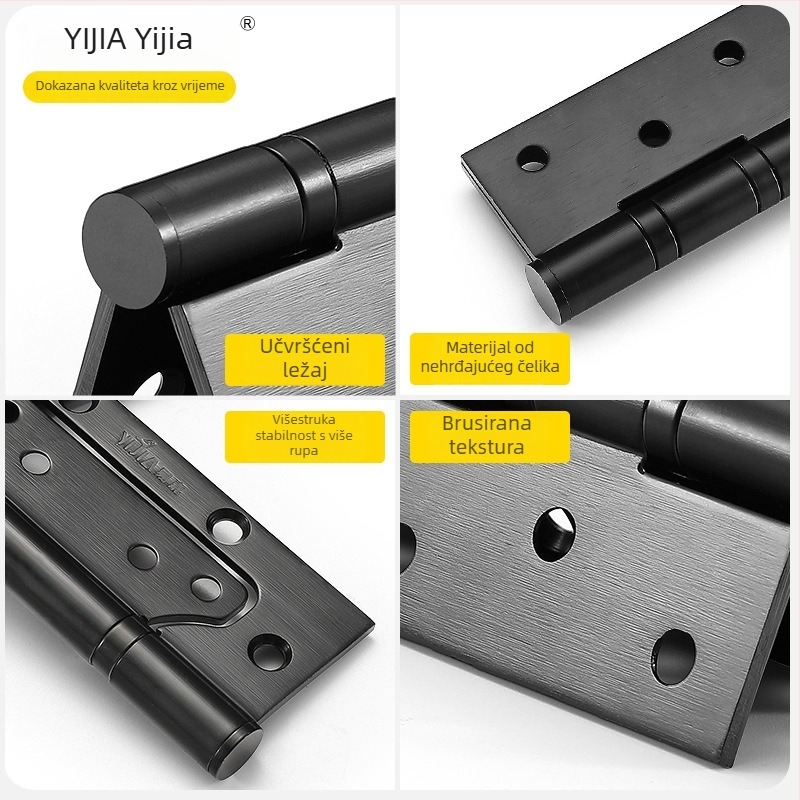 Pant vrata od 201 nehrđajućeg čelika, ravni, bez utora, za drvena vrata