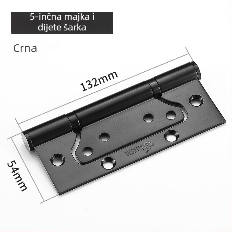 Pant vrata od 201 nehrđajućeg čelika, ravni, bez utora, za drvena vrata