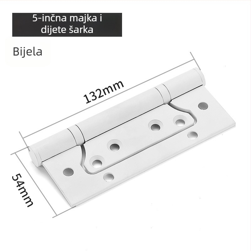 Pant vrata od 201 nehrđajućeg čelika, ravni, bez utora, za drvena vrata
