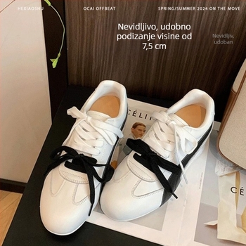 Ženske tenisice s unutarnjim povećanjem visine, prozračne i lagane, vezanje, EVA uložak, gumeni potplat