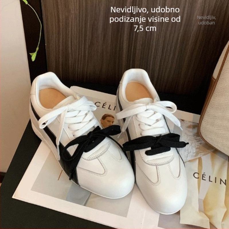 Ženske tenisice s unutarnjim povećanjem visine, prozračne i lagane, vezanje, EVA uložak, gumeni potplat