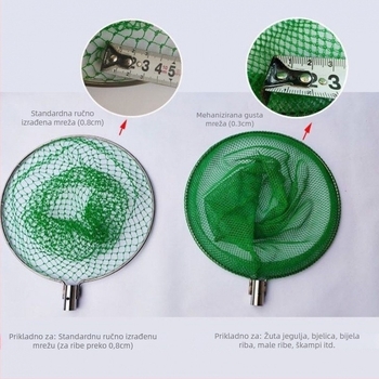 Teleskopska štapa s mrežom od stakloplastike – set s dva štapa – model F4hpeSsx