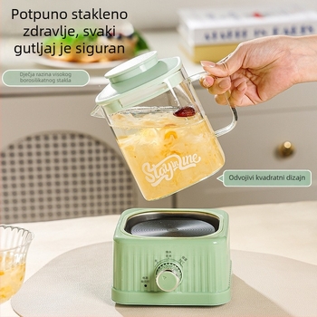 Health Pot s staklenim tijelom i digitalnim termostatom, kapacitet 1–1,5 L, 220 V, 500 W, dodirno upravljanje