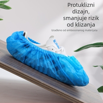Debele jednorazovne navlake za cipele od netkanog materijala, debele, prozračne, protuklizne, prašiniotporne za kućnu upotrebu; debljina 300 g; 100 komada u pakiranju