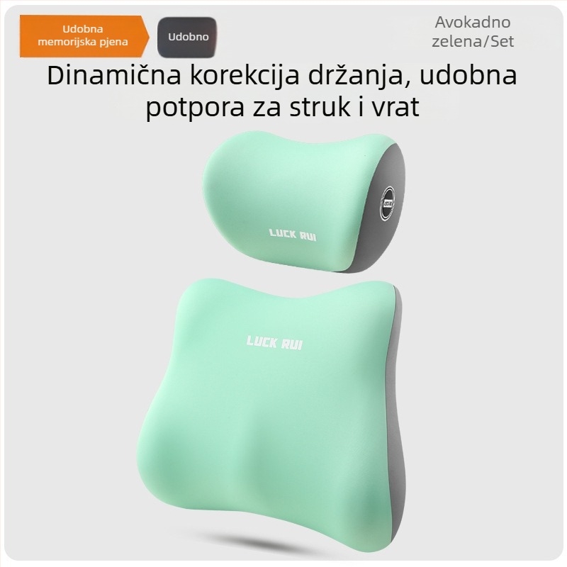 Automobilska podrška za križnu regiju i leđa s memorijskom pjenom, vanjski materijal sintetičko vlakno, univerzalna prilagodba, sve-sezonska upotreba, mogućnost prilagođavanja