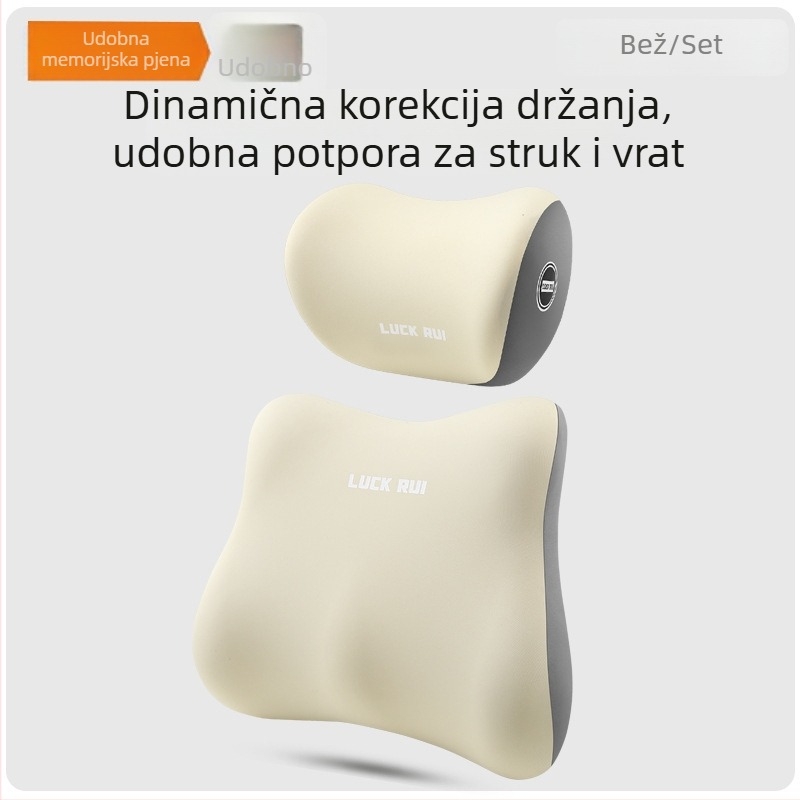 Automobilska podrška za križnu regiju i leđa s memorijskom pjenom, vanjski materijal sintetičko vlakno, univerzalna prilagodba, sve-sezonska upotreba, mogućnost prilagođavanja