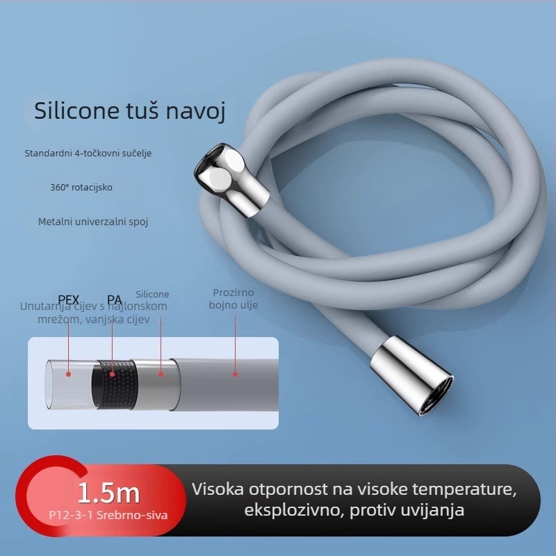 Silikonska cijev za tuširanje, model SE8696, marka Zimani, stil laganog luksuza