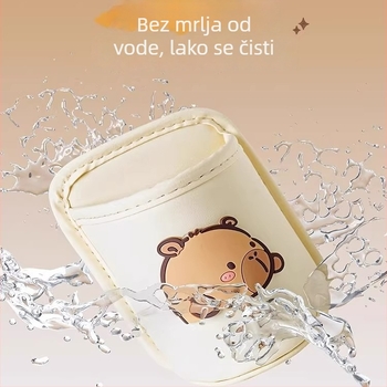 Kožni držač čaše s klipom za električni skuter, bez obrade