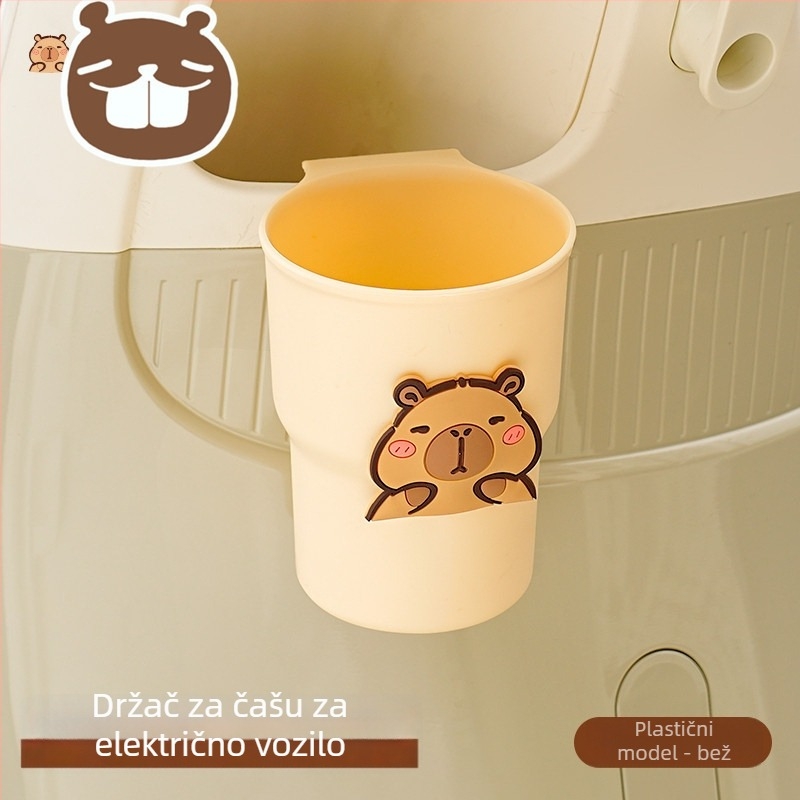 Kožni držač čaše s klipom za električni skuter, bez obrade