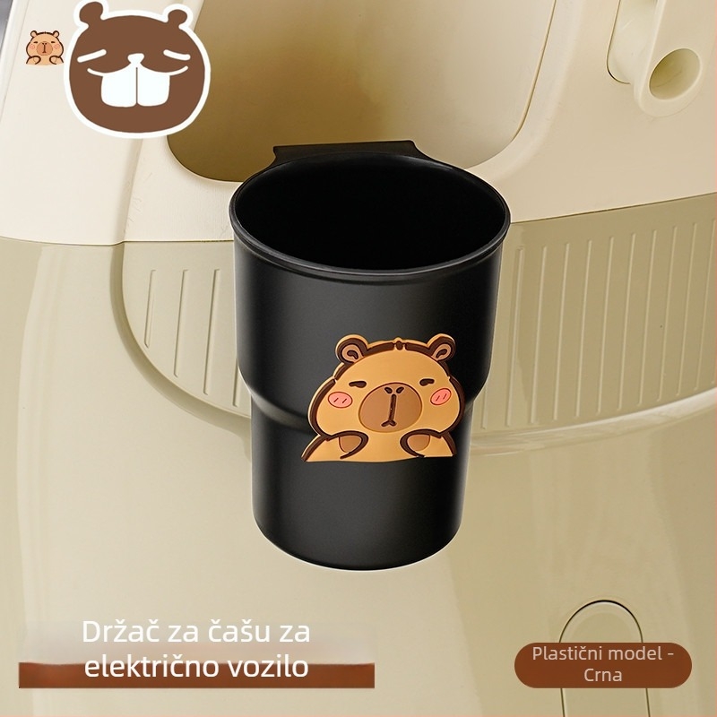 Kožni držač čaše s klipom za električni skuter, bez obrade