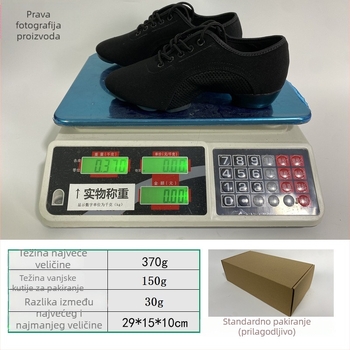 Ženske profesionalne latino plesne cipele s gumom na podlozku, prozračnim mrežastim gornjim dijelom, lagane za balet, moderni i latino ples