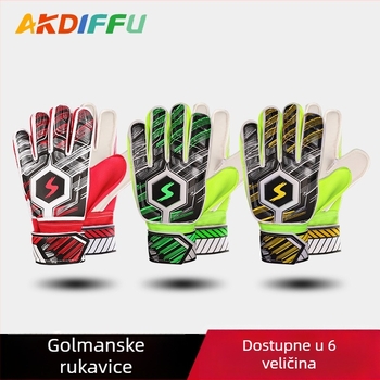Unisex golmanske rukavice za nogomet s PU materijalom i zaštitom prstiju od sudara