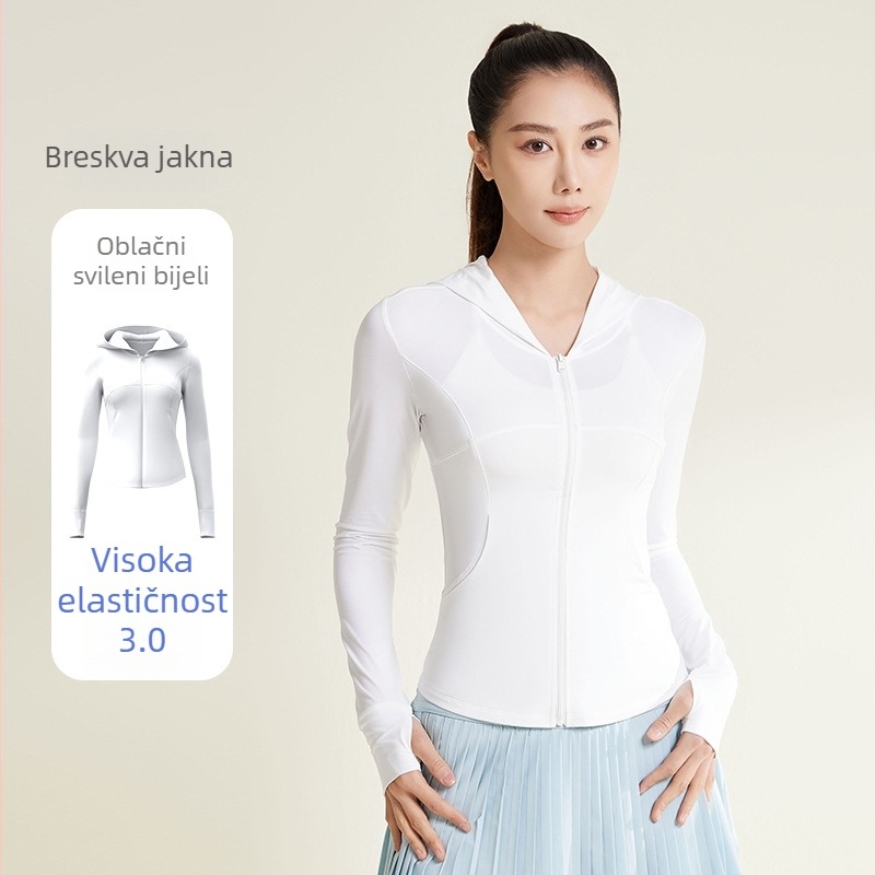 Ženska kapuljačasta jakna za UV zaštitu UPF50+, lagana i prozračna od najlona