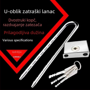 Kućni lokot s produženim U-oblikom dijela, od nehrđajućeg čelika, model Type C, SiXCYCLE