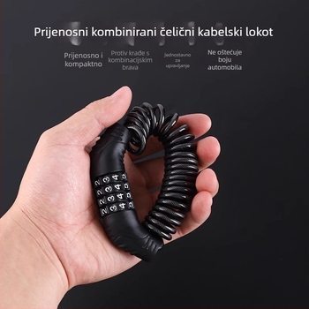 Brava za bicikl s lozinkom, prenosni mini lančani lok, zaštita od krađe, minimalistički dizajn