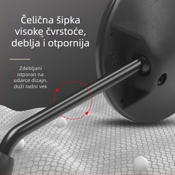 Zadnje ogledalo za električni bicikl i tricikl, kružno, desni navoj, visoka otpornost na udarce | Model YJ-B721, Marka YiJu