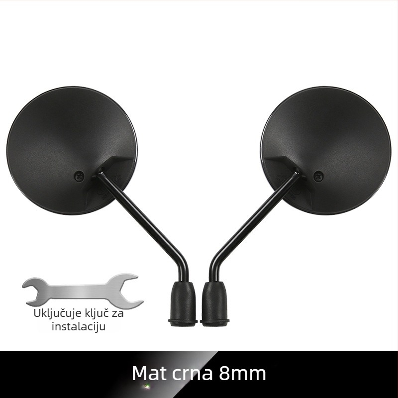 Zadnje ogledalo za električni bicikl i tricikl, kružno, desni navoj, visoka otpornost na udarce | Model YJ-B721, Marka YiJu