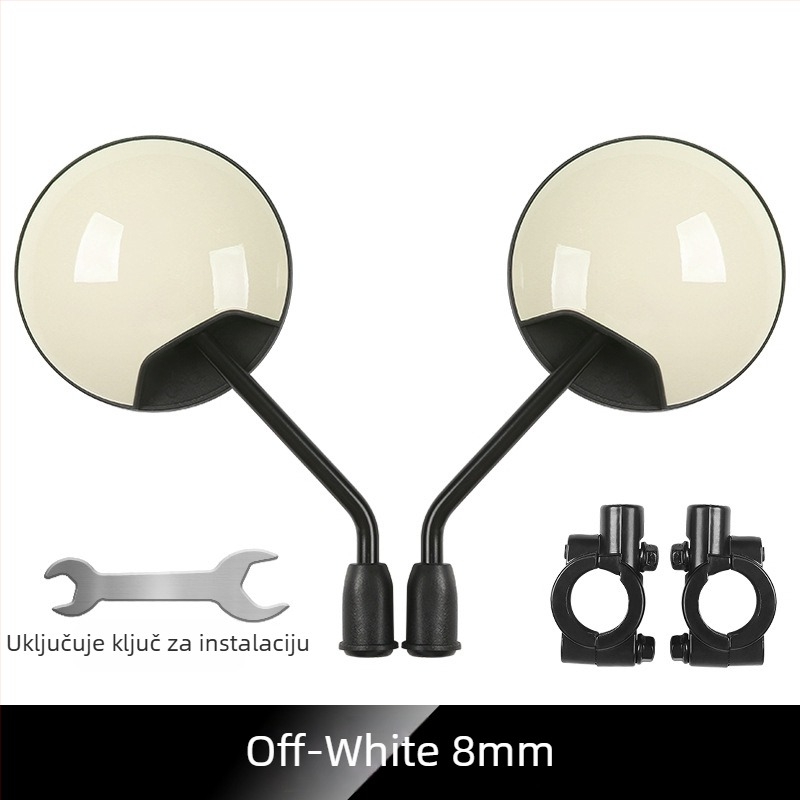 Zadnje ogledalo za električni bicikl i tricikl, kružno, desni navoj, visoka otpornost na udarce | Model YJ-B721, Marka YiJu