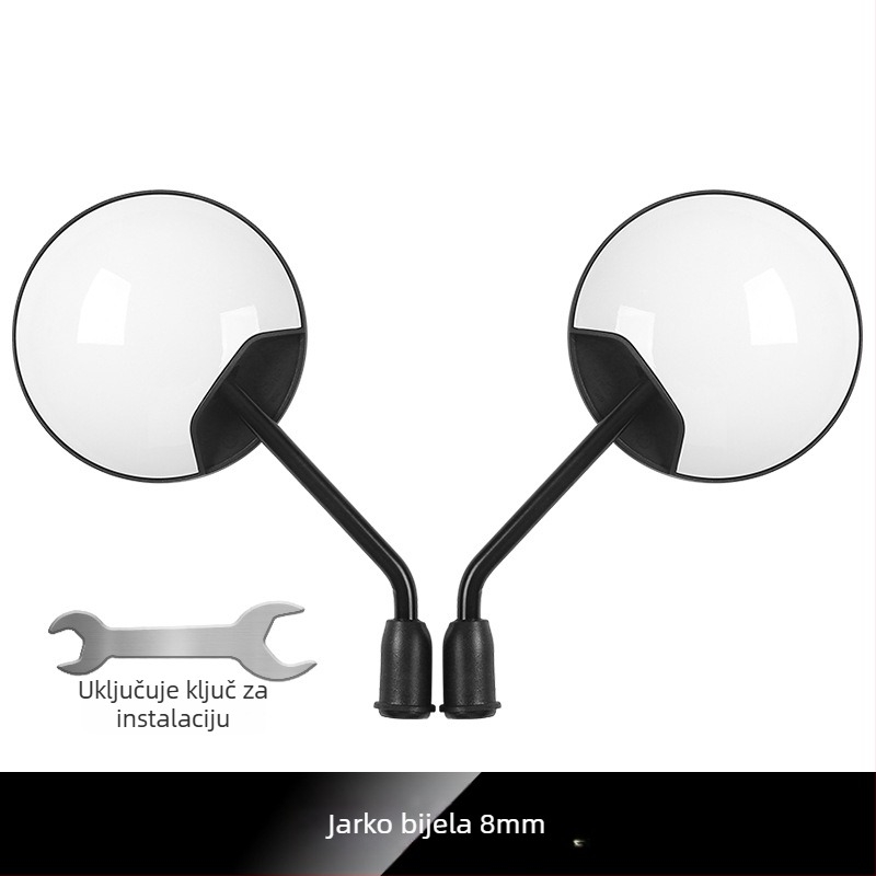Zadnje ogledalo za električni bicikl i tricikl, kružno, desni navoj, visoka otpornost na udarce | Model YJ-B721, Marka YiJu