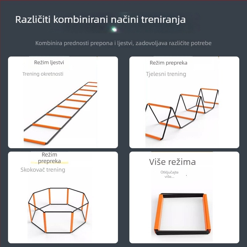 Višenamjenska ljestvica agilnosti od karbonskog čelika za trening nogometa i trčanja – Riding Track