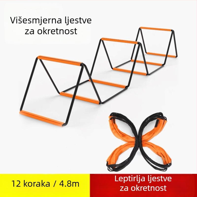 Višenamjenska ljestvica agilnosti od karbonskog čelika za trening nogometa i trčanja – Riding Track