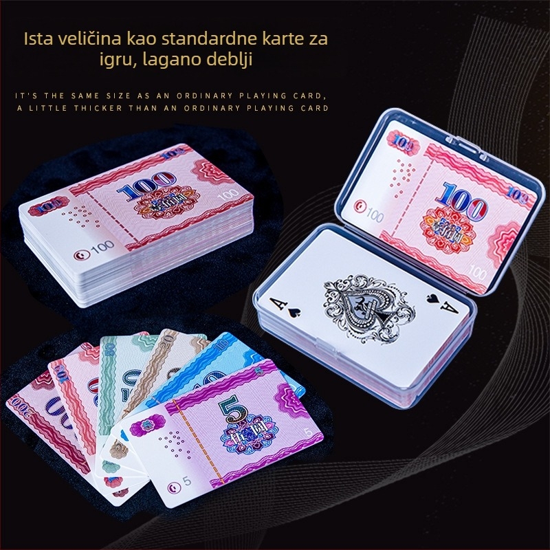 Benniu PVC poker žetoni i karte s pakiranjem – prilagodljiv set za igre kartama