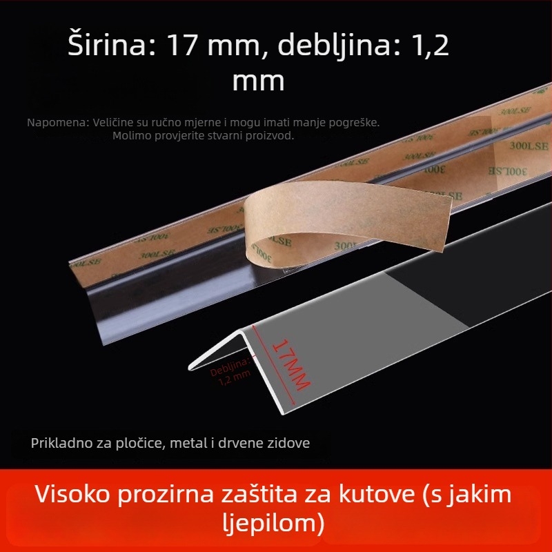 Prozirne zaštitne kutne trake za zidove, samoljepljive, bez bušenja, dekorativne naljepnice za kut (Podrijetlo: Yiwu; Šifra: 12345678; Prekogranični izvoz: Da; Marka: Druga; Uvozi: Ne)