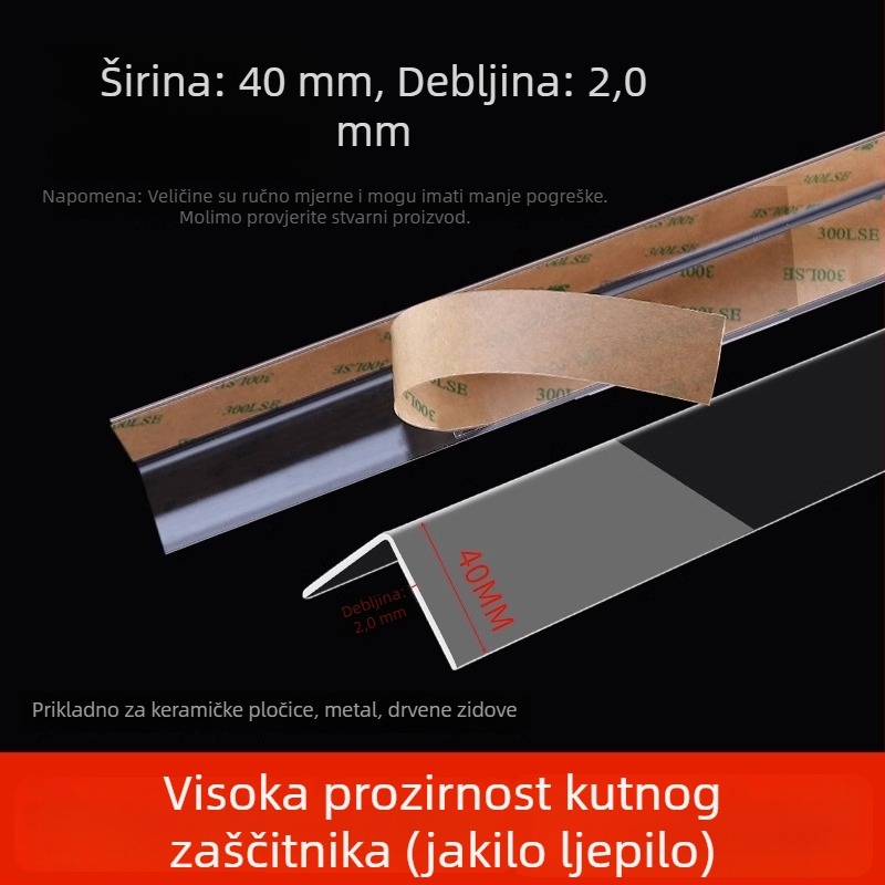 Prozirne zaštitne kutne trake za zidove, samoljepljive, bez bušenja, dekorativne naljepnice za kut (Podrijetlo: Yiwu; Šifra: 12345678; Prekogranični izvoz: Da; Marka: Druga; Uvozi: Ne)