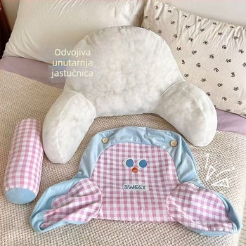 Lumbalna podrška – jastuk za zagrljaj s crtić uzorkom, PP pamuk punilo, vanjski materijal: poliester-pamuk + kristalni velur