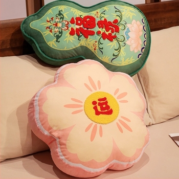Jastuk s plišanim omotom i PP pamukom punjenjem, prilagodljiva obrada, izšivanje, resice i tisak, Novi kineski stil