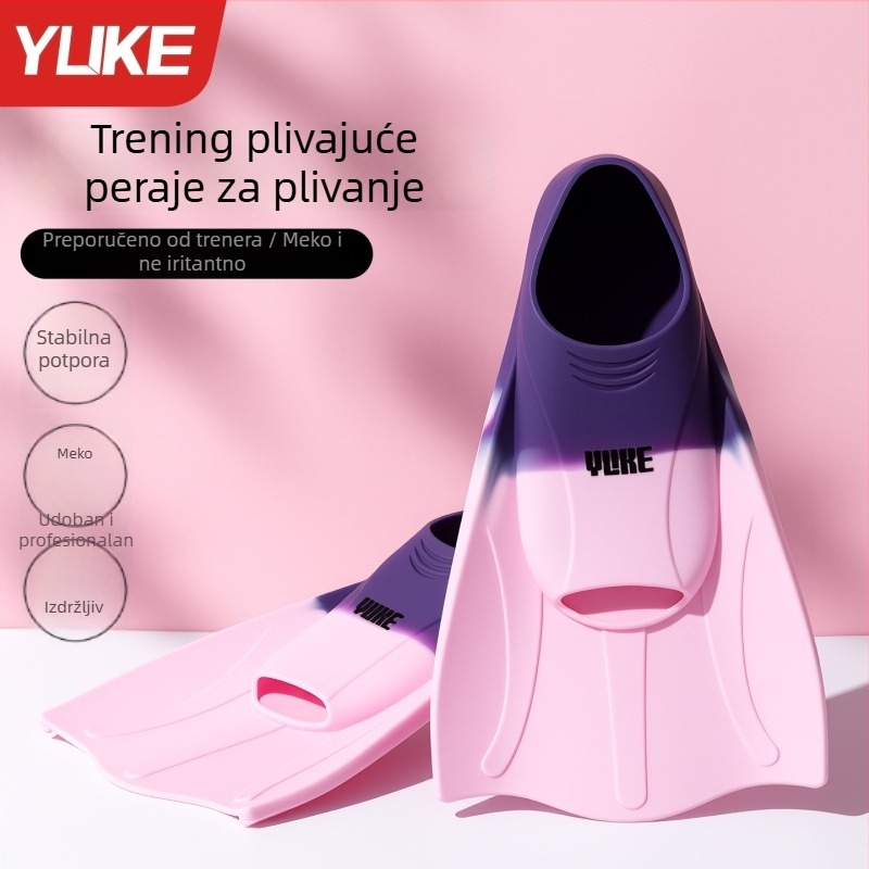 Silikonske kratke peraje za plivanje – profesionalna obuka, Yuke JP624