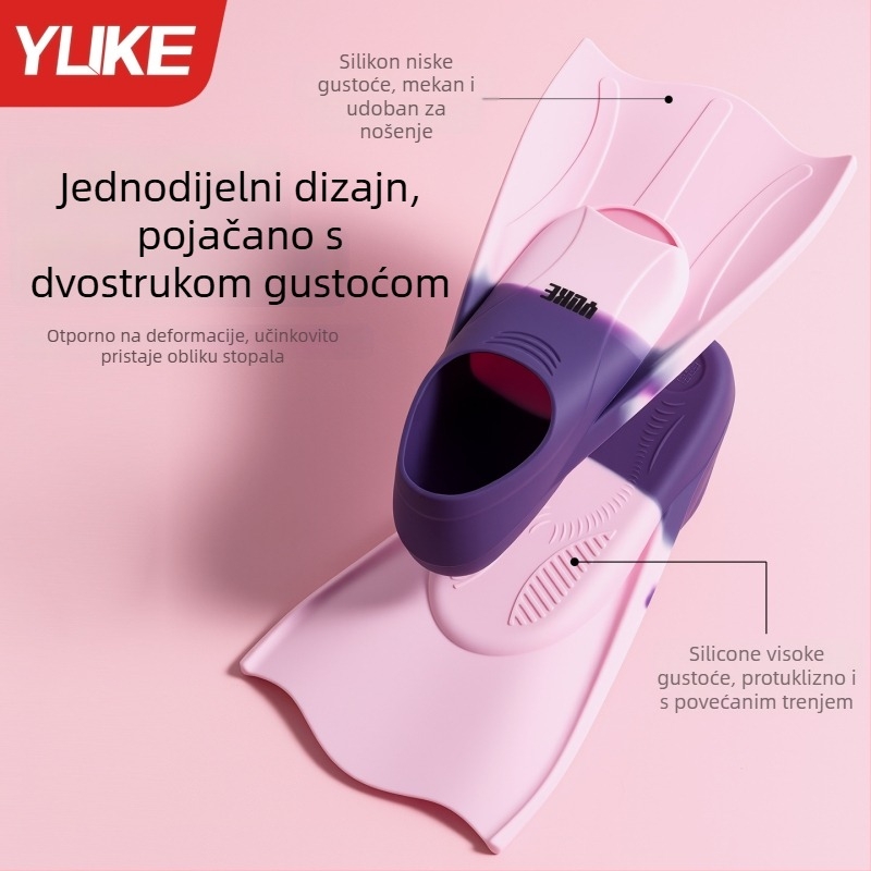 Silikonske kratke peraje za plivanje – profesionalna obuka, Yuke JP624