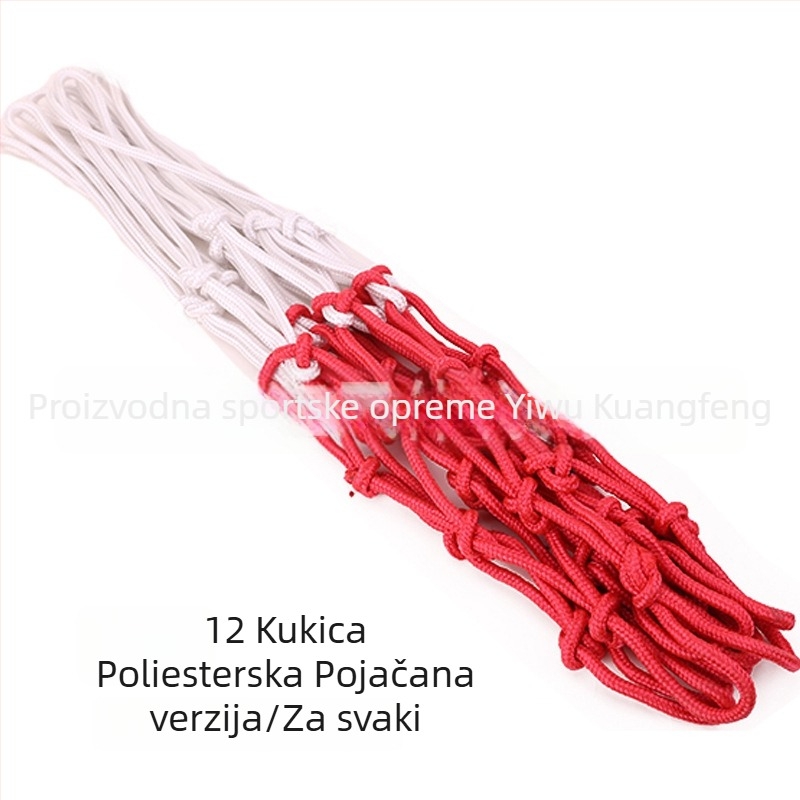 Najlon mreža za košarkaški panel za natjecanja, kompatibilna s stupovima i stalcima, bez ispisa logotipa