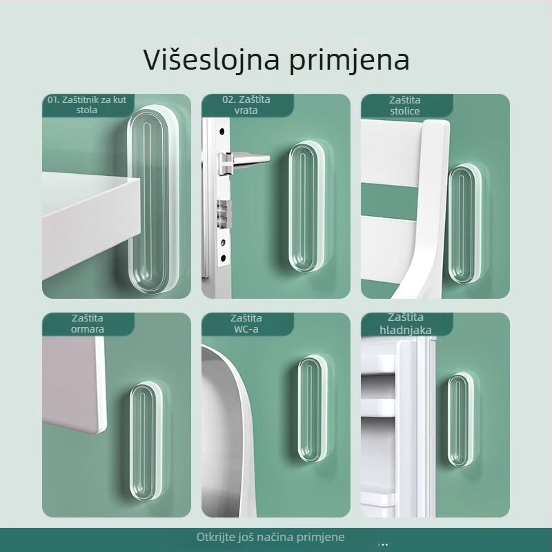 Silikonski protivudarni jastučić za ručke vrata i ormarića, set od 2 komada, branda Shouli