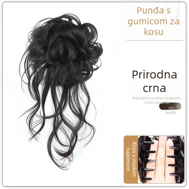 Perika s repom i svilenim bunom, klip Dragon Whiskers, ručno izrađena, vlakna otporna na visoke temperature, bez bojanja ili trajne