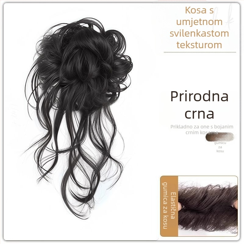 Perika s repom i svilenim bunom, klip Dragon Whiskers, ručno izrađena, vlakna otporna na visoke temperature, bez bojanja ili trajne