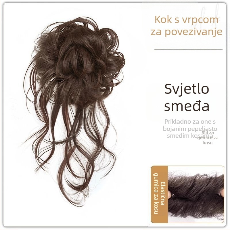 Perika s repom i svilenim bunom, klip Dragon Whiskers, ručno izrađena, vlakna otporna na visoke temperature, bez bojanja ili trajne