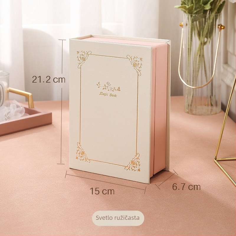 Kožna kutija za nakit, korejski stil, tvrda konstrukcija, jednobojni dizajn, model sp01115