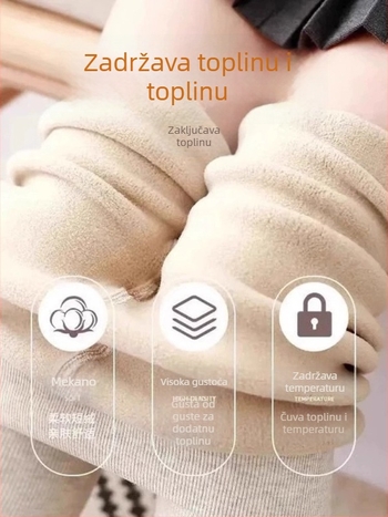 Trudničke legice za jesen/zimu, visoki struk za podršku trbuha, debeli topli materijal i protuklizni dizajn