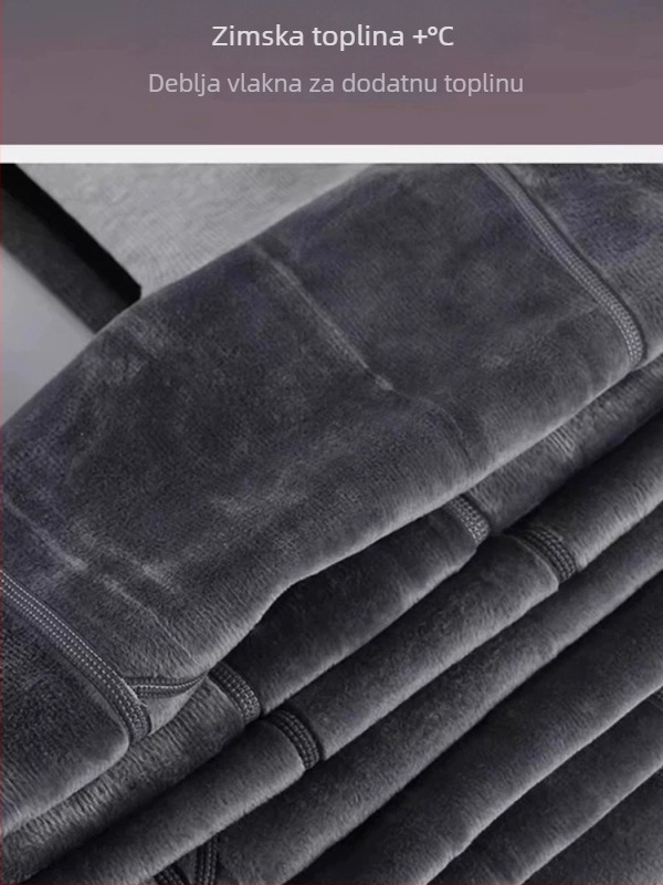 Trudničke legice za jesen/zimu, visoki struk za podršku trbuha, debeli topli materijal i protuklizni dizajn