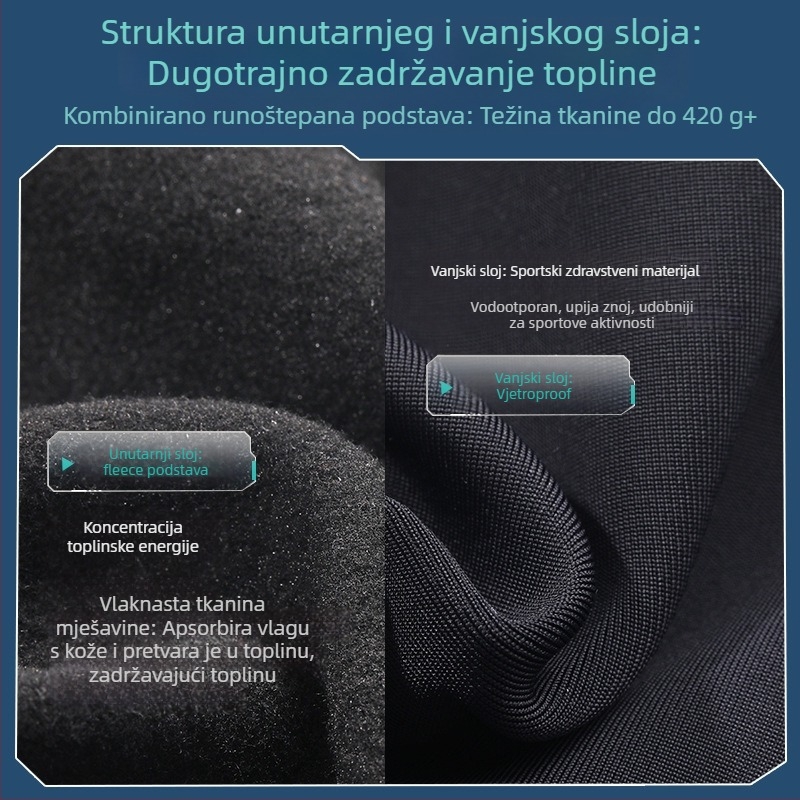 CLOSCA maska za biciklizam – unisex, poliester, fleec podstava, otpornost na vjetar i hladnoću za jesen i zimu, magnetsko zatvaranje