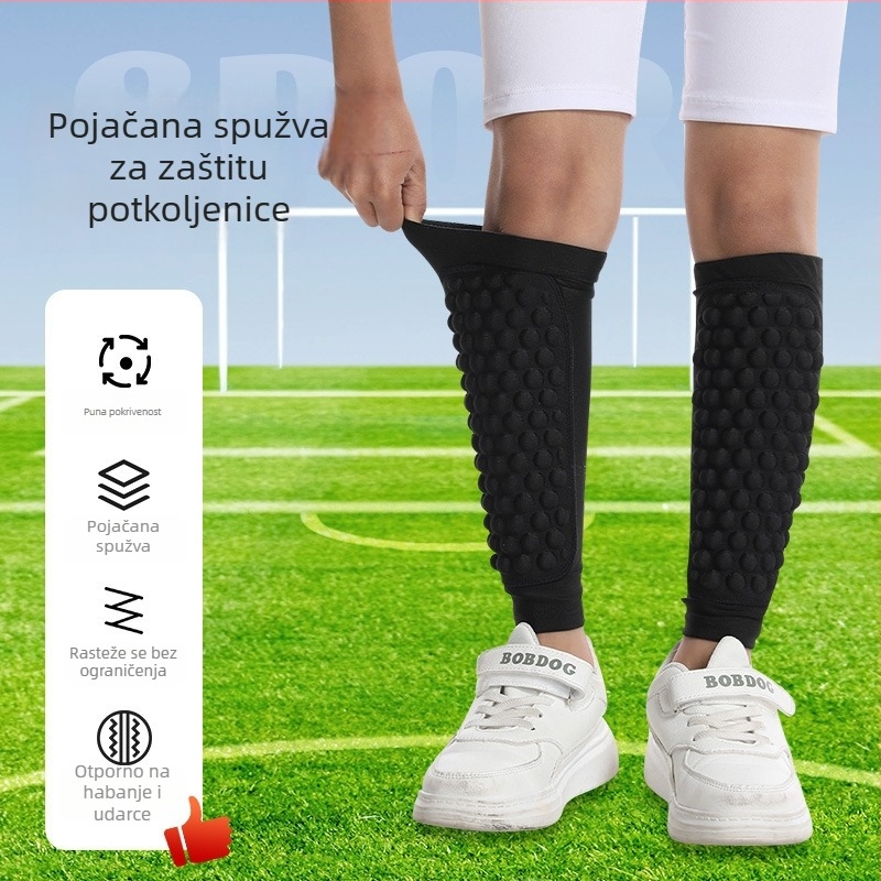 Dječji štitnici za tibiju za nogomet – štitnici od spandeksa, za treninge (Materijal: Spandeks; Publika: Djeca; Zona zaštite: Tibija; Kategorija: Zaštita za nogu; Prikladni sportovi: Nogomet, Košarka, Trčanje, Ragbi, Skateboarding)