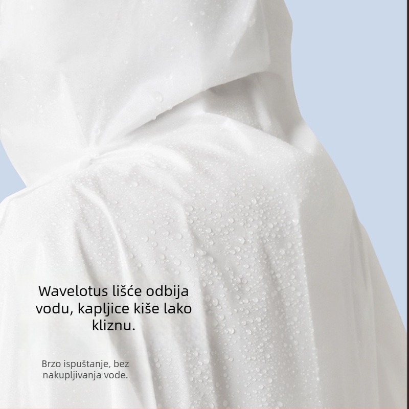 Duga kišna kabanica s kapuljom za odrasle, debeli PEVA materijal, vodootporni sloj PVC ljepila, za planinarenje